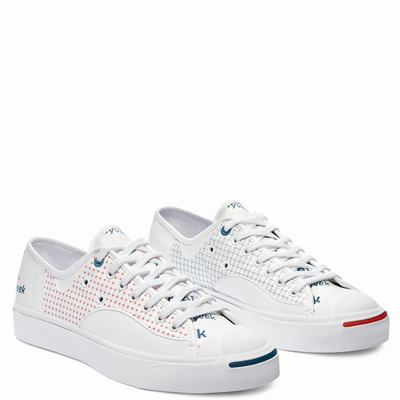 Converse Jack Purcell Rally with Tyvek® - Miesten Tennarit - Valkoinen/Punainen